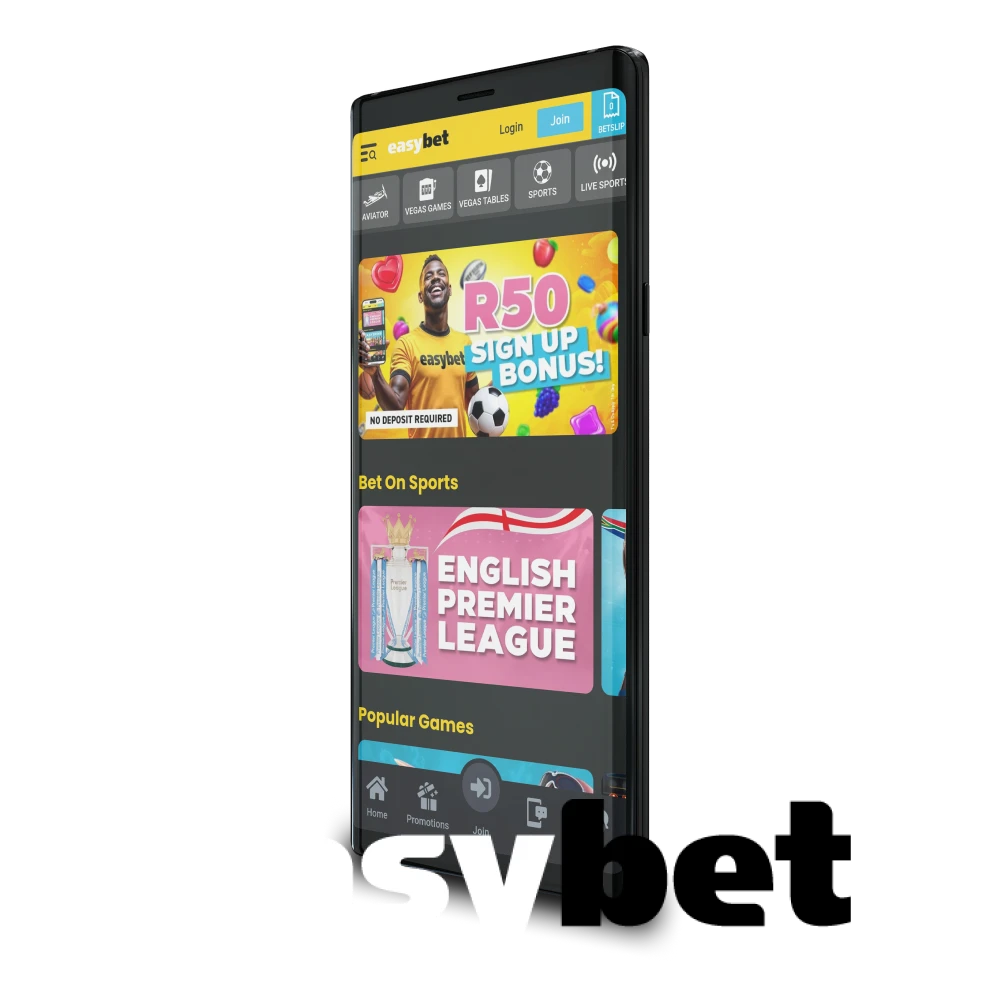 For bets and games, choose the EasyBet application.