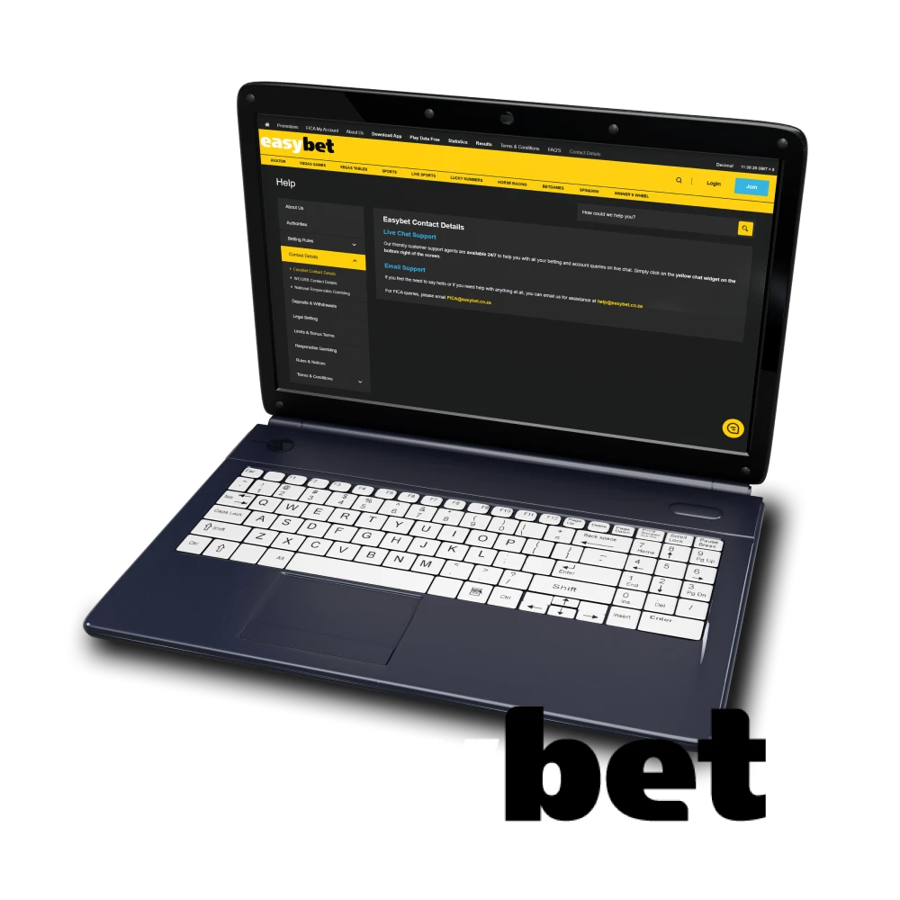 Explore ways to contact the EasyBet team.