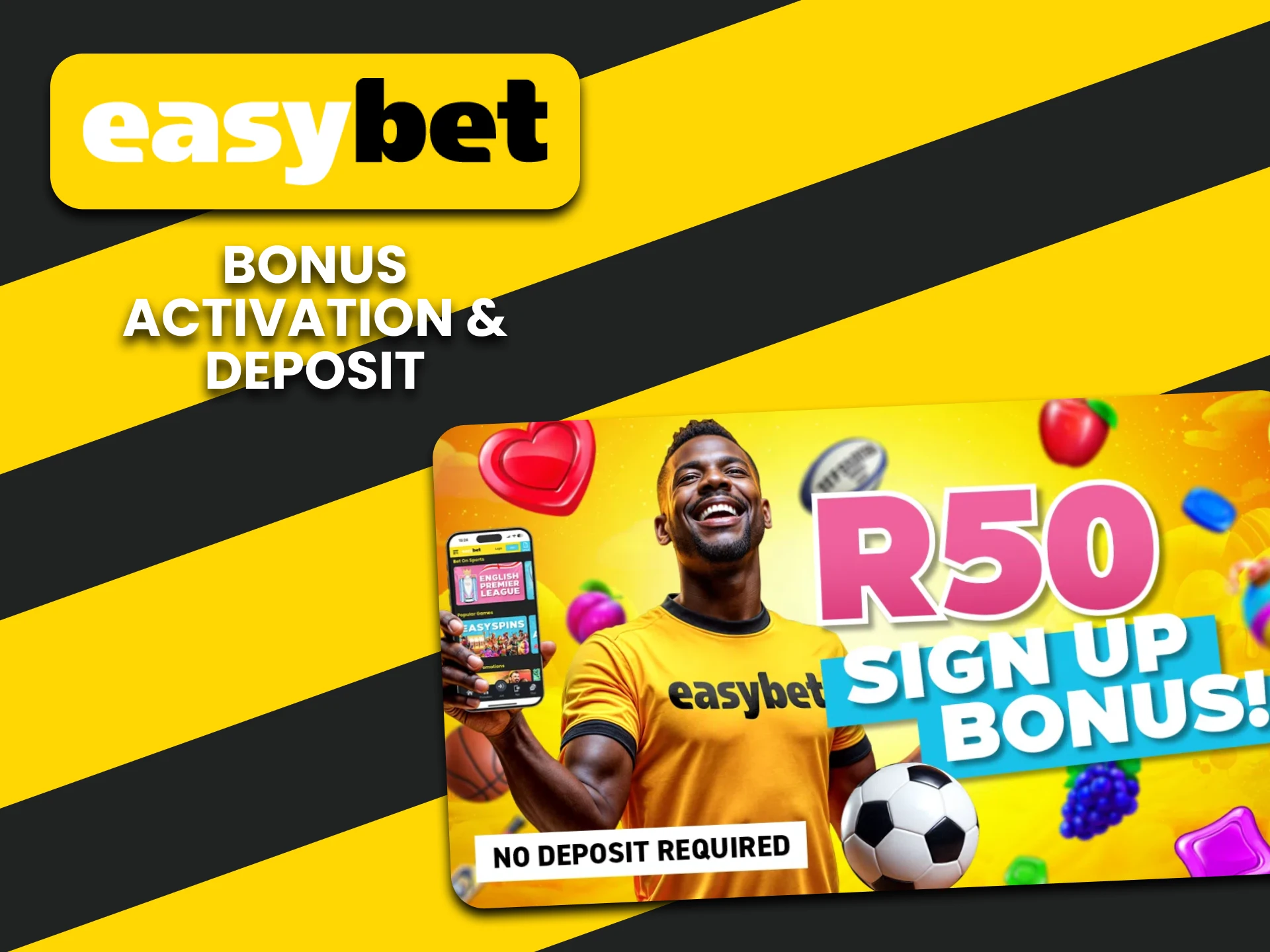 EasyBet gives bonuses for sports betting.