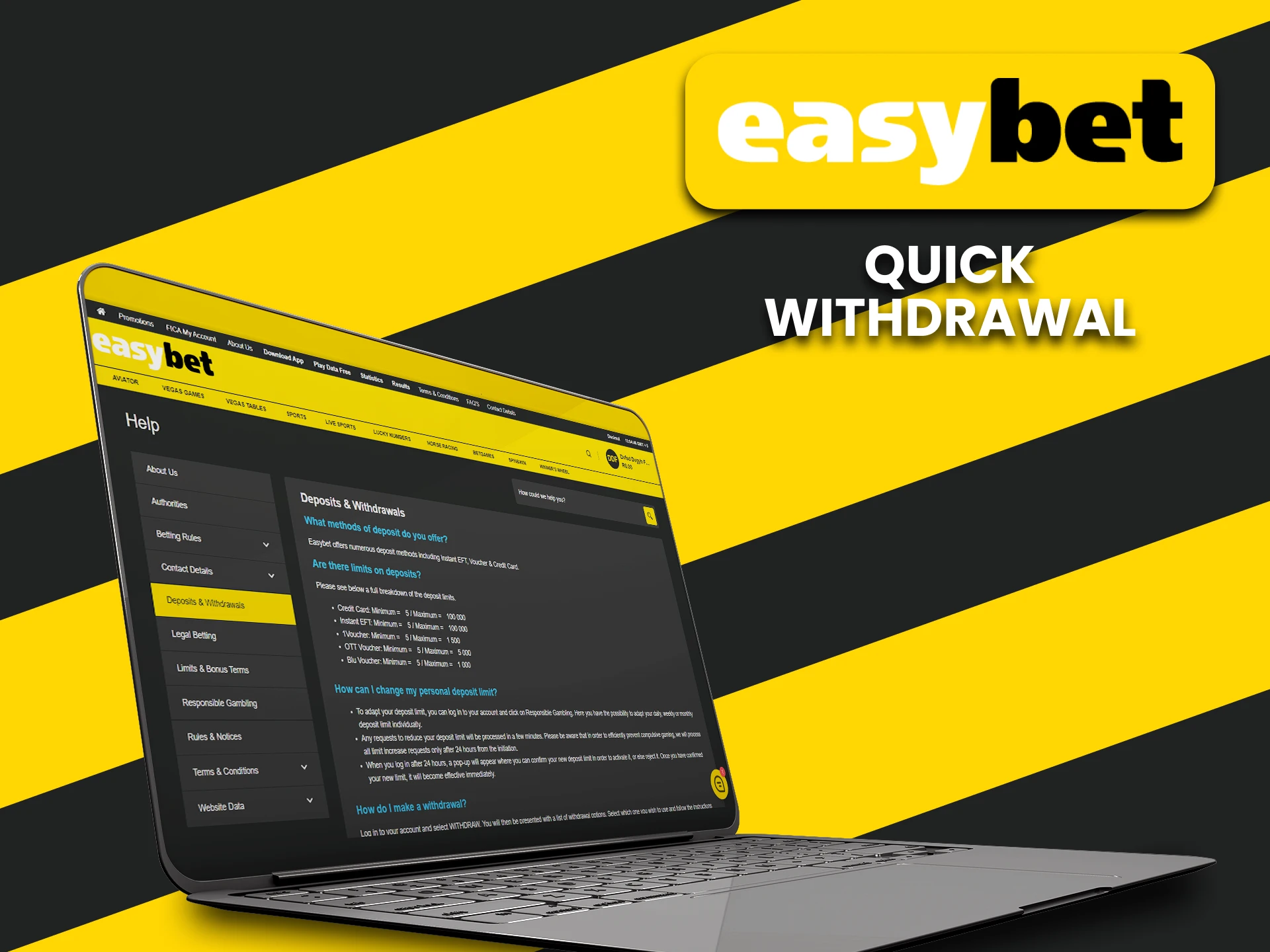 EasyBet has fast payouts.