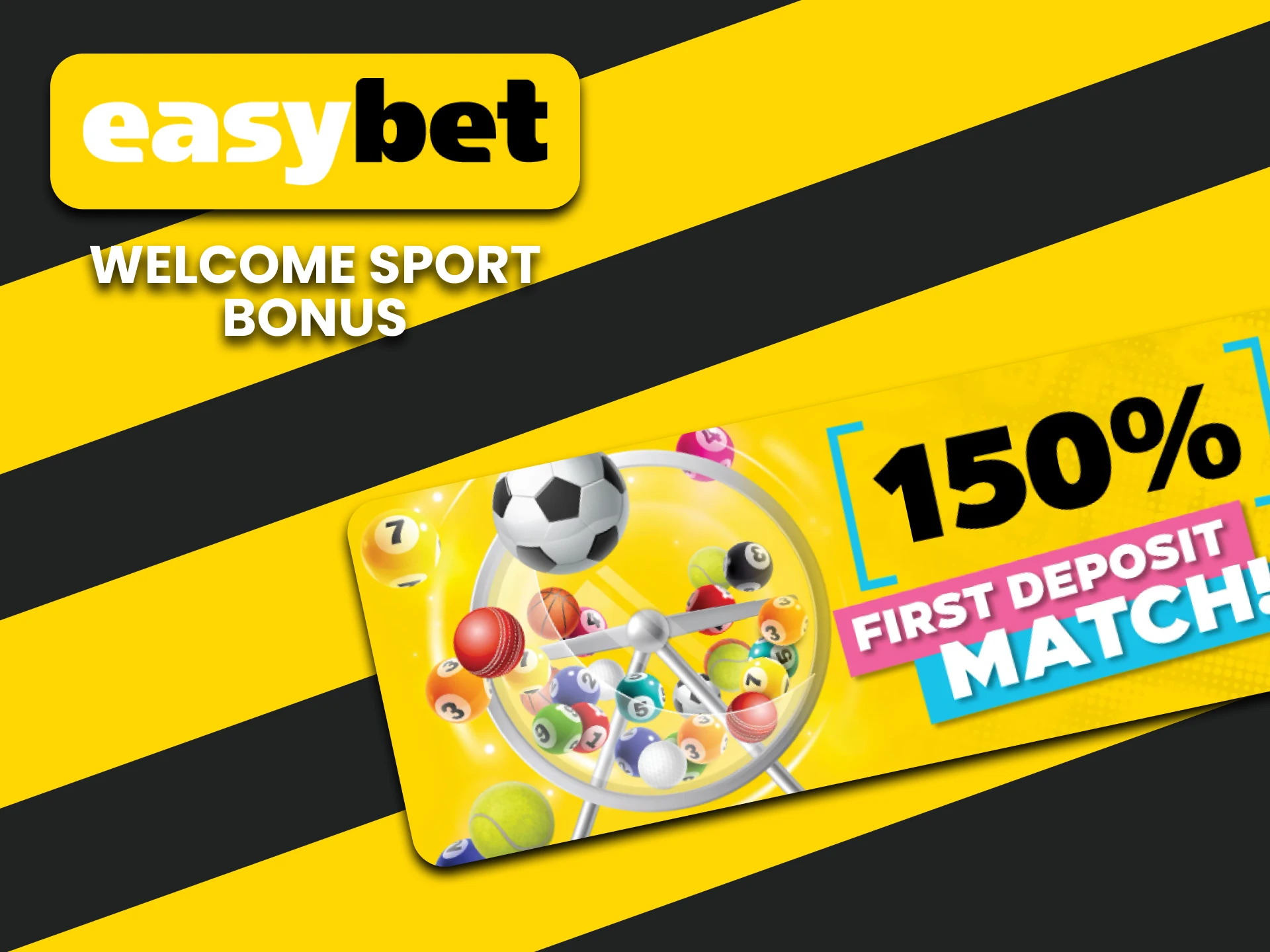 EasyBet offers a bonus for sports betting.