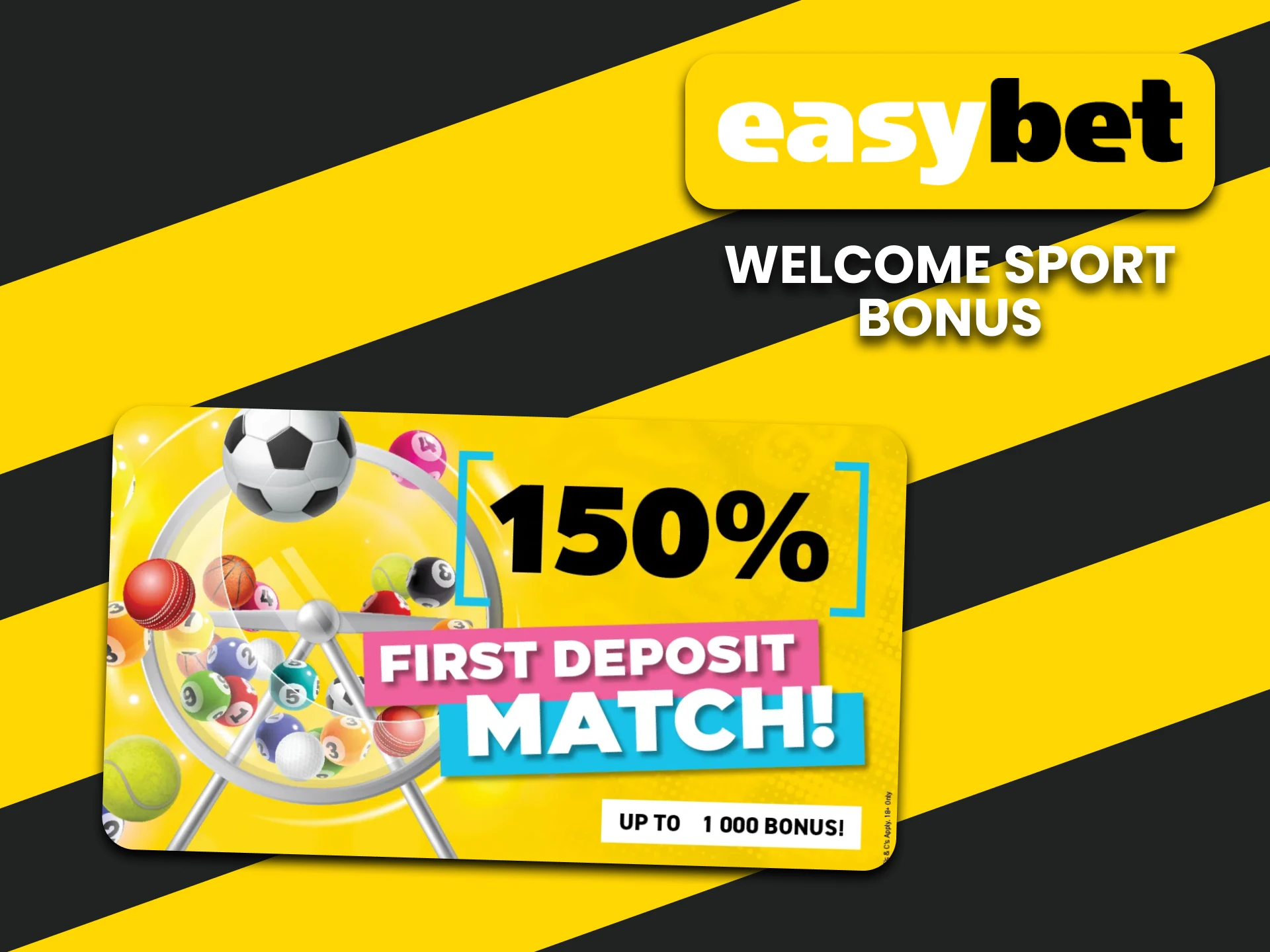 Get a welcome bonus for sports from EasyBet.