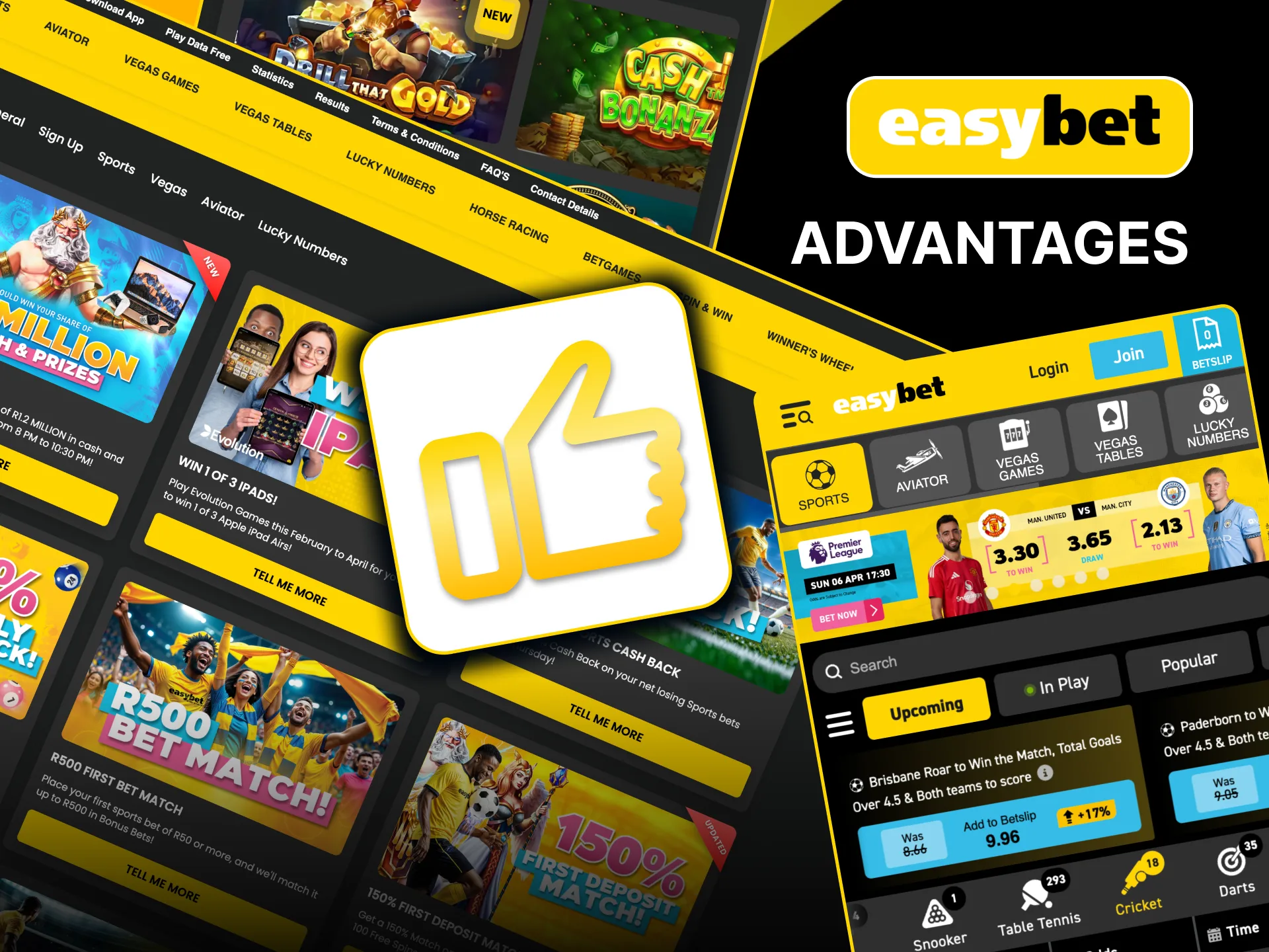 Discover Easybet's features: quick withdrawals, data-free betting, and early cash-out options.