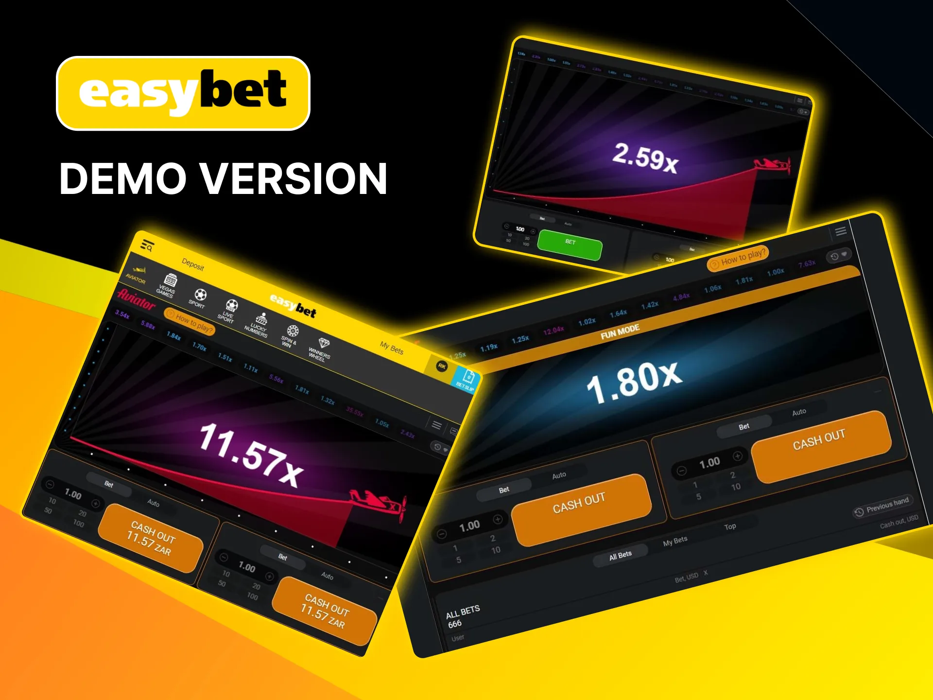 Try Aviator's demo version on Easybet to practice strategies without risking real money.