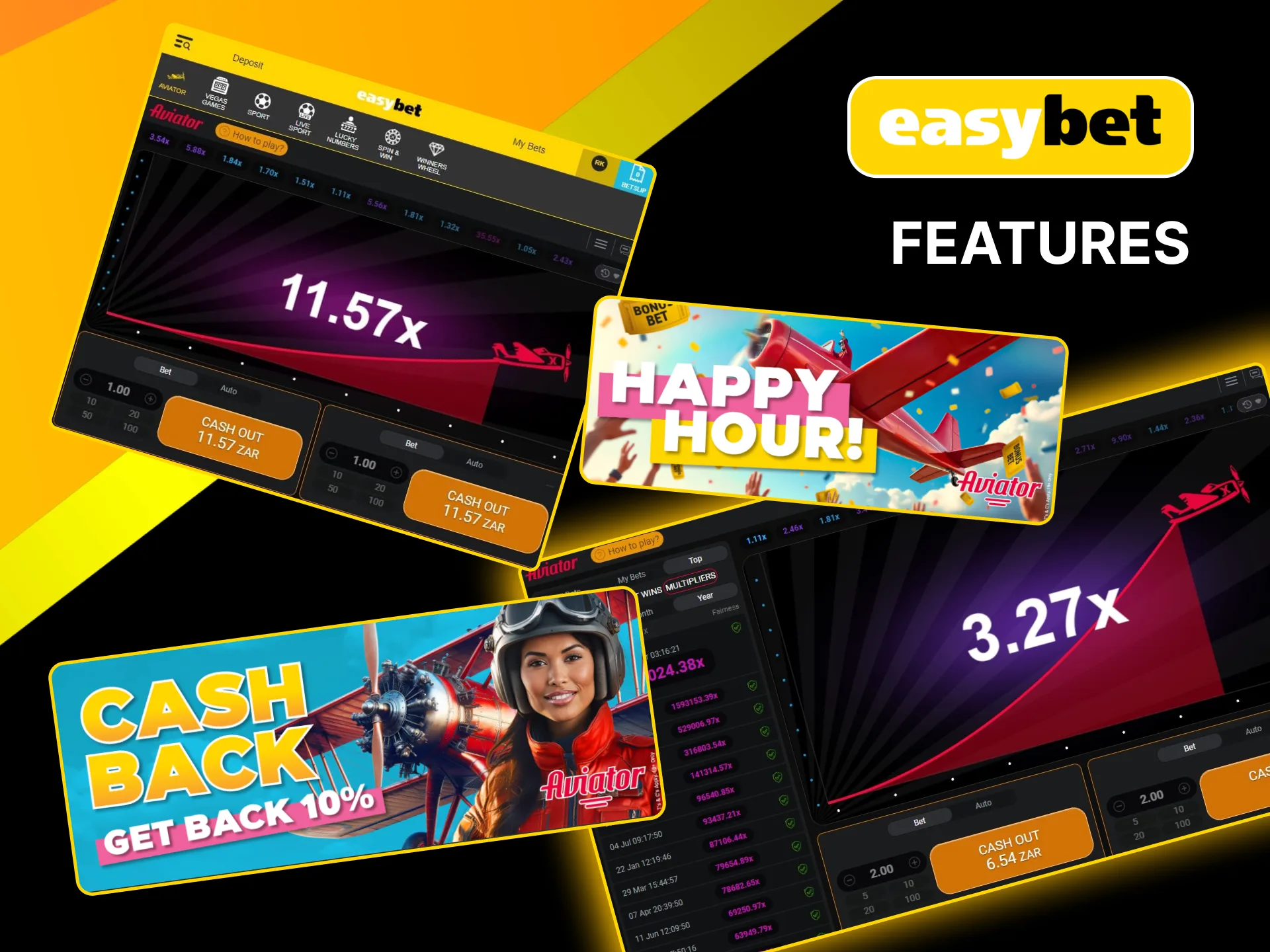 Easybet Aviator features exciting gameplay, random promotions, and cross-device compatibility.