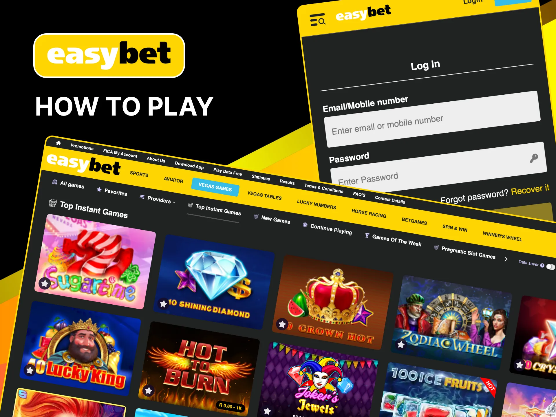 Start playing on Easybet by joining, depositing funds, and choosing your favorite games.