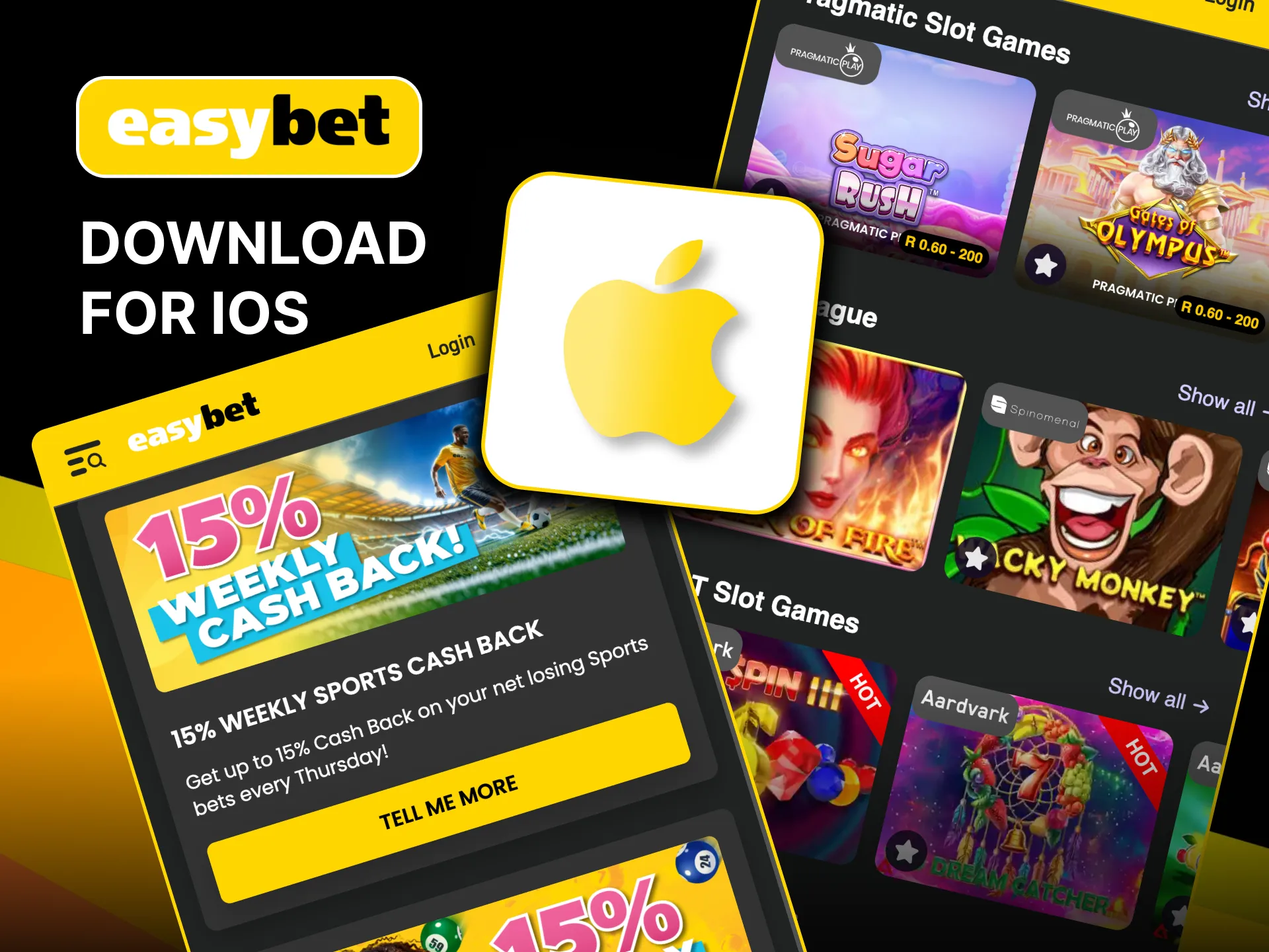 Enjoy Easybet's iOS app to check your account and bet worry-free with no data usage.