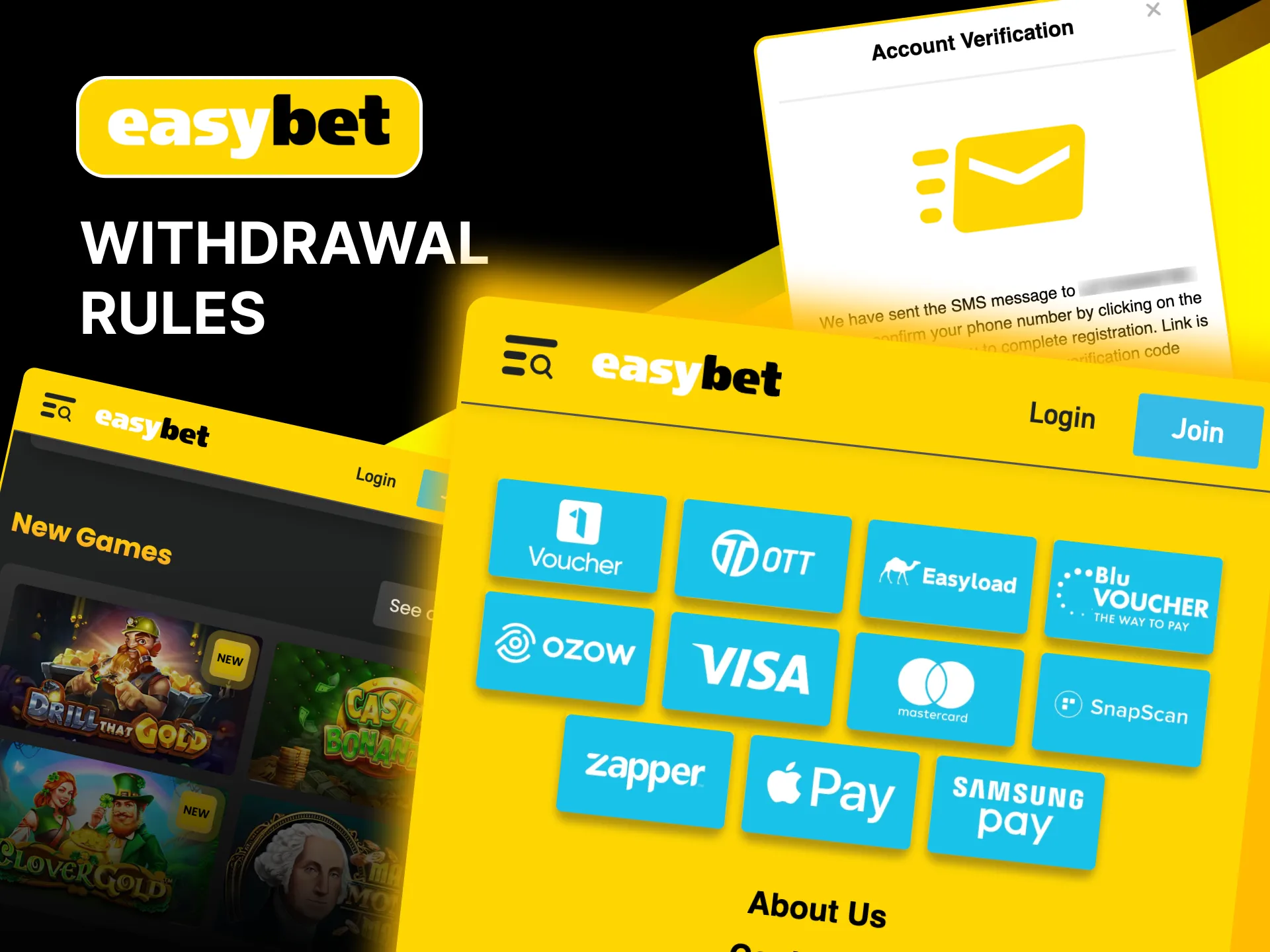 Verify identity and meet wagering rules to successfully withdraw funds from Easybet accounts.